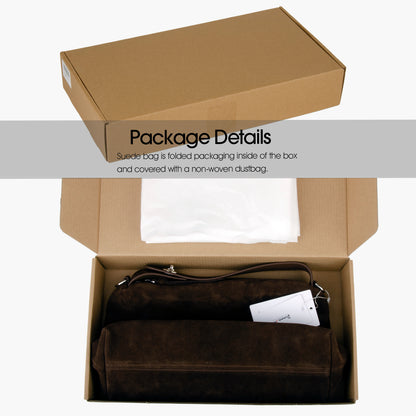 Coffee Suede Tote Handbag