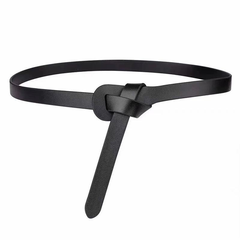 Soft Leather Slim Waist Belts for Dress Black / 1.5x 110 cm / China Soft Leather Slim Waist Belts for Dress Black / 1.5x 110 cm / China