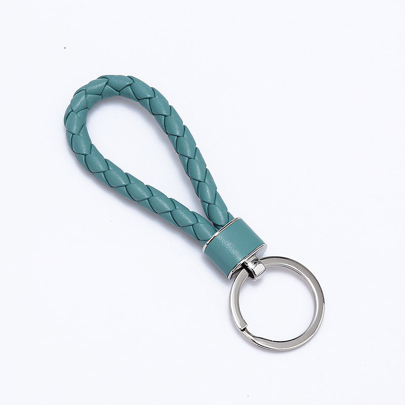 Colorful Woven Leather Key Chain