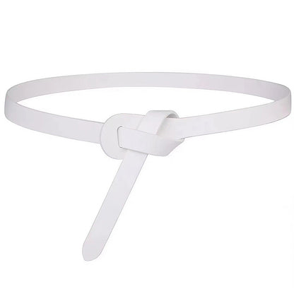 Soft Leather Slim Waist Belts for Dress