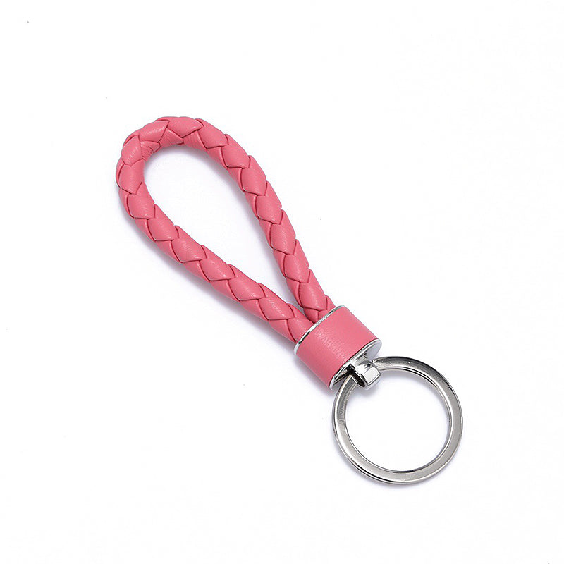 Colorful Woven Leather Key Chain