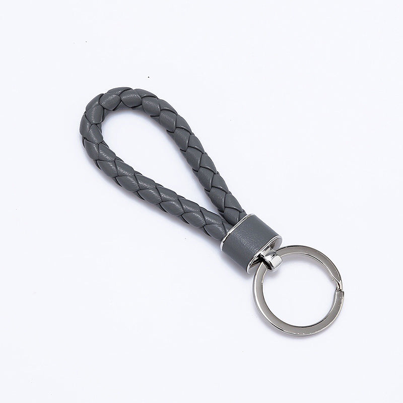 Colorful Woven Leather Key Chain