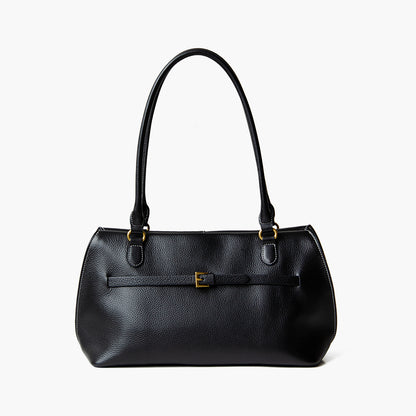 Donnain large full-grain leather cylindrical bag, simple single-shoulder handbag, suitable for commuting (Copy)