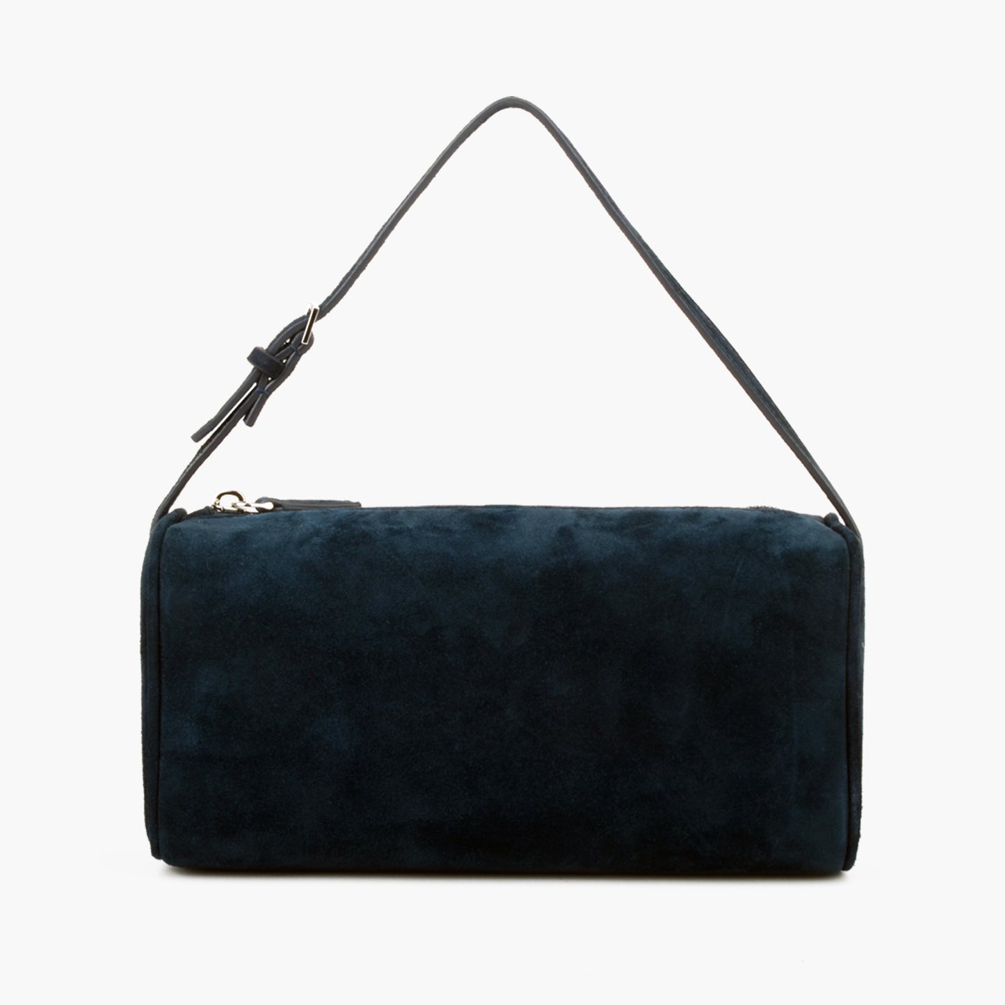 Minimalist women's suede handbag with adjustable shoulder strap