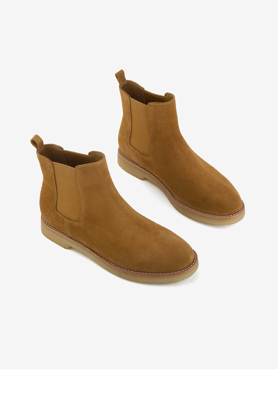Cow Suede Leather Chelsea Ankle Boots
