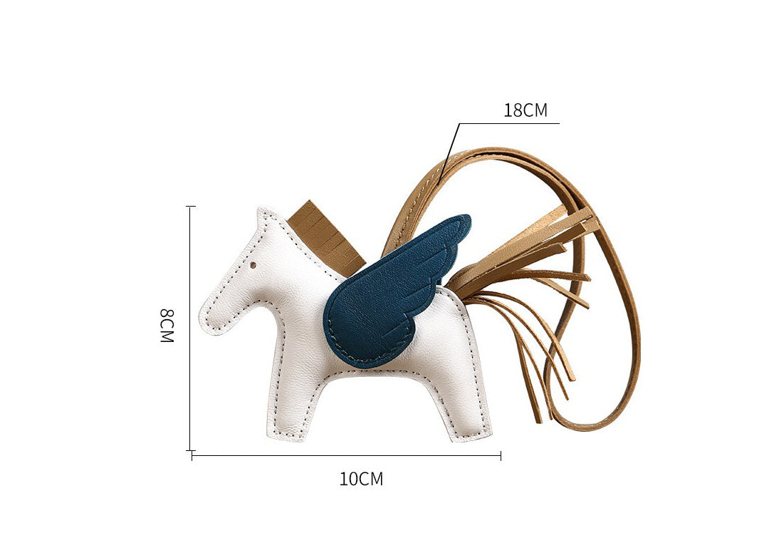 Natural Lambskin Fly Horse Pendant