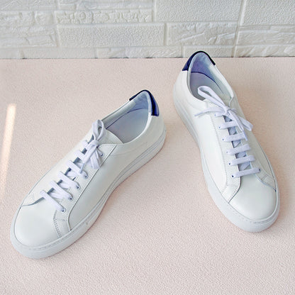 Handmade Common White Sneakers For Couples