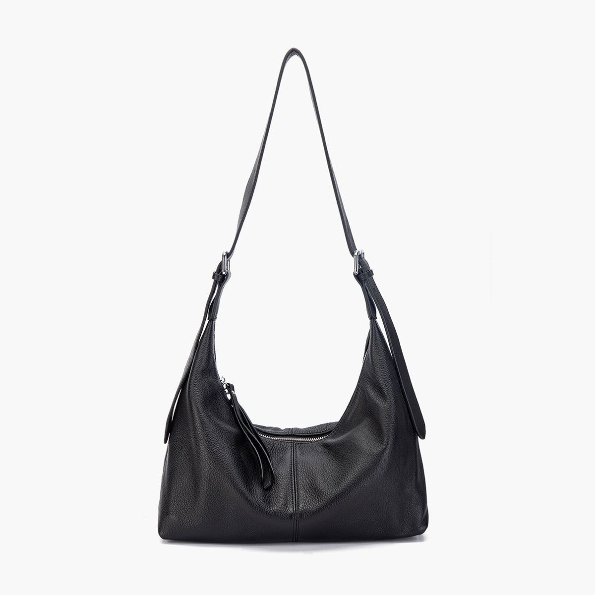 Black Soft Leather Casual Cross-body Bags Women