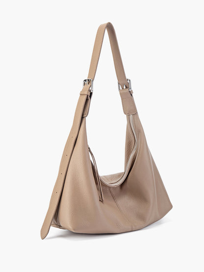 Apricot Soft Leather Shoulder Bags Women