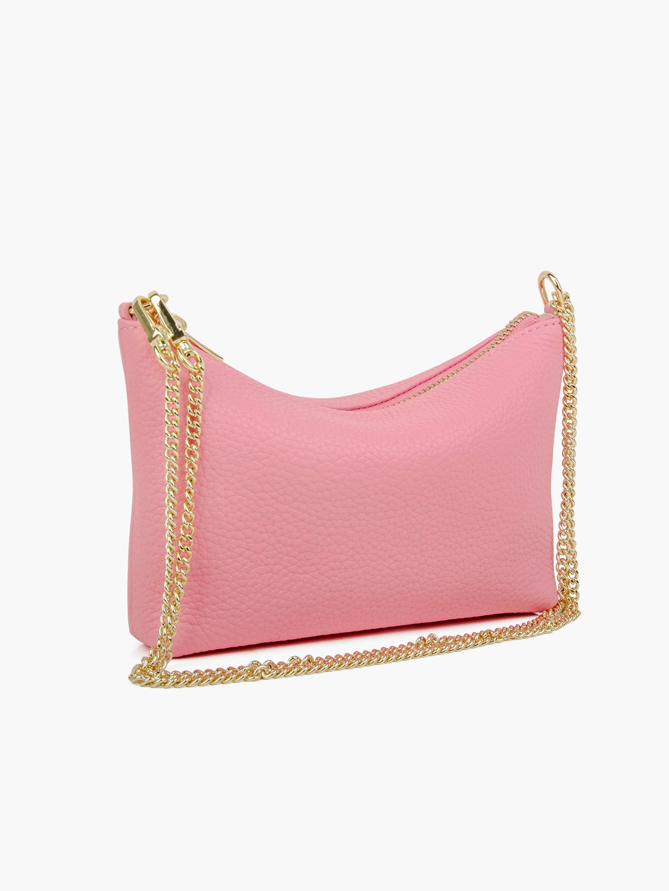 Trendy Pink Leather Multifunctional Mini Pouch