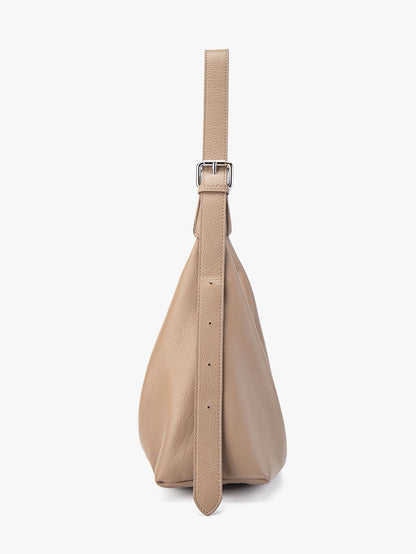 Apricot Soft Leather Shoulder Bags Women