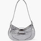 Stylish Silver Leather Crescent Women Bags