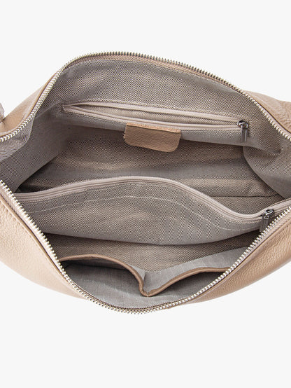 Apricot Soft Leather Shoulder Bags Women