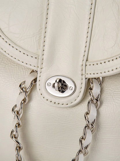 Mini Backpack with Metallic Chain