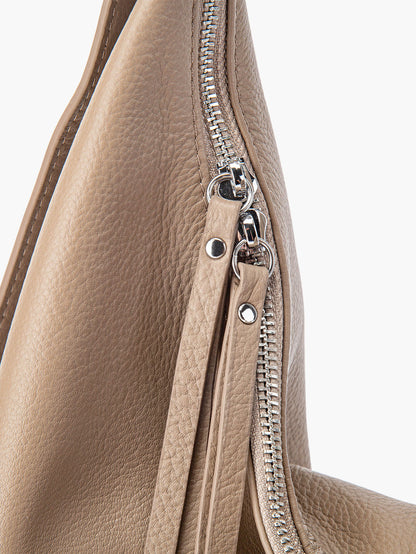 Apricot Soft Leather Shoulder Bags Women