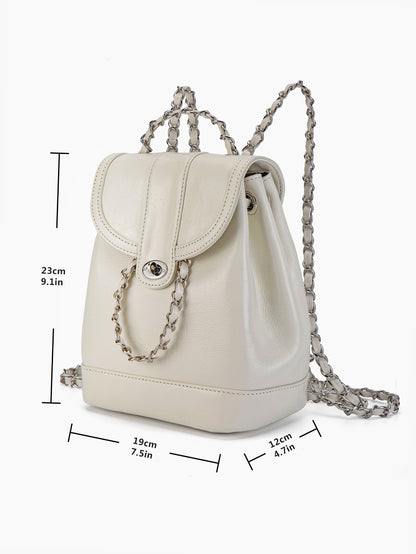 Mini Backpack with Metallic Chain