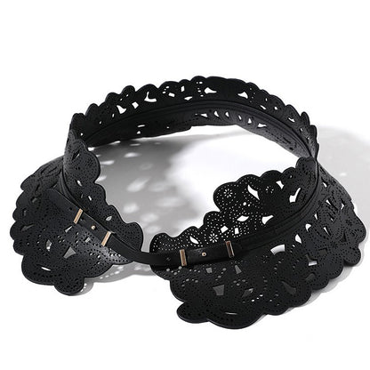 Fashion Brogue Calfskin Waist Belts