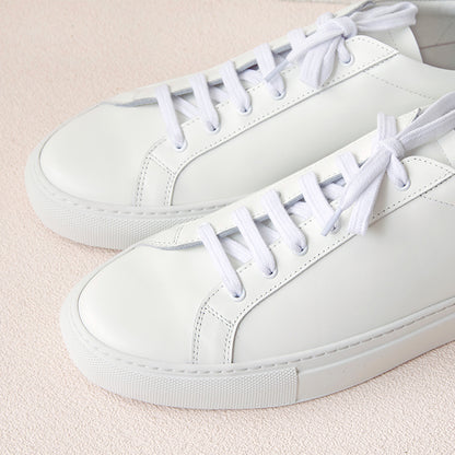 Handmade Common White Sneakers For Couples