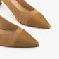Suede Leather Block Heel Lady Shoes