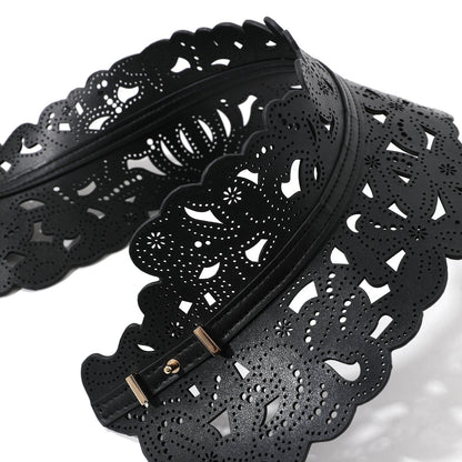 Fashion Brogue Calfskin Waist Belts
