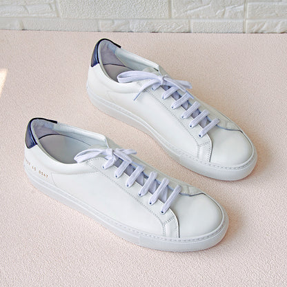 Handmade Common White Sneakers For Couples
