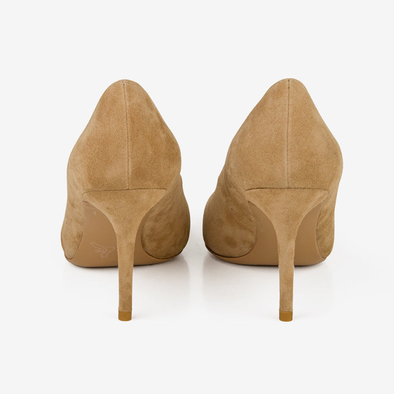 Natural Suede High Heel Shoes Donnain Fashion