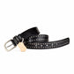 Punk Rivet Black Calfskin Waist Belts