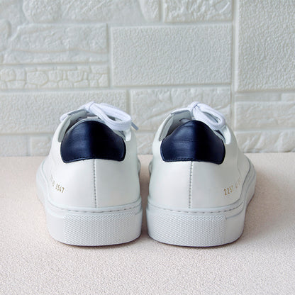Handmade Common White Sneakers For Couples
