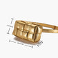 Stylish Golden Leather Padded Pillow Sling Bags