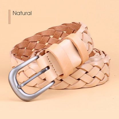 Weave Calfskin Fashion Women Belts