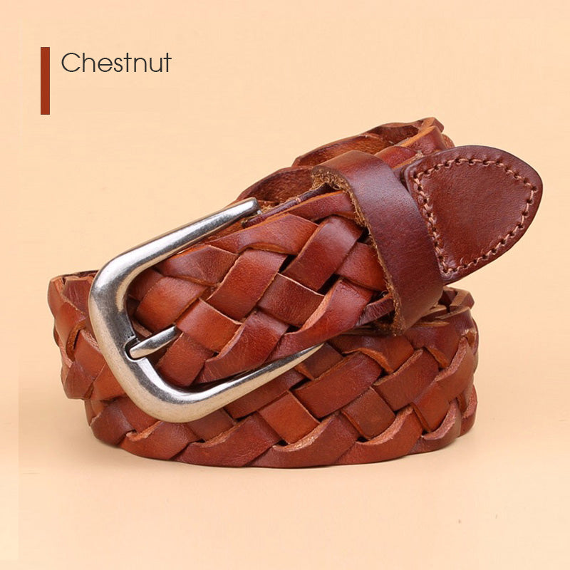 Weave Calfskin Fashion Women Belts