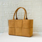 Natural Suede Leather Camel Tote Bag