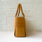 Natural Suede Leather Camel Tote Bag