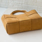 Natural Suede Leather Camel Tote Bag