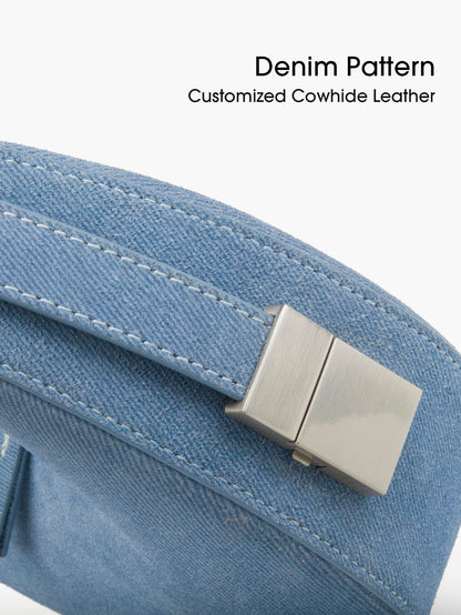 Denim Crescent Handbags