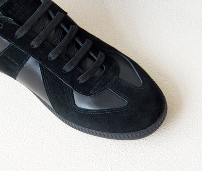 Handmade Black Minimalist Trainers Plus Size
