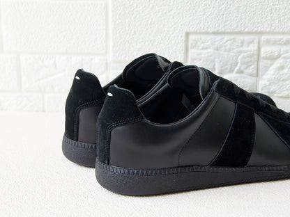 Handmade Black Minimalist Trainers Plus Size