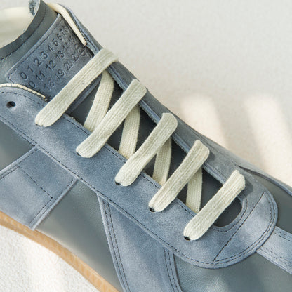 Handmade GAT Grey Minimalist Flat Trainers