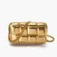 Stylish Golden Leather Padded Pillow Sling Bags