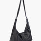 Black Soft Leather Casual Cross-body Bags Women