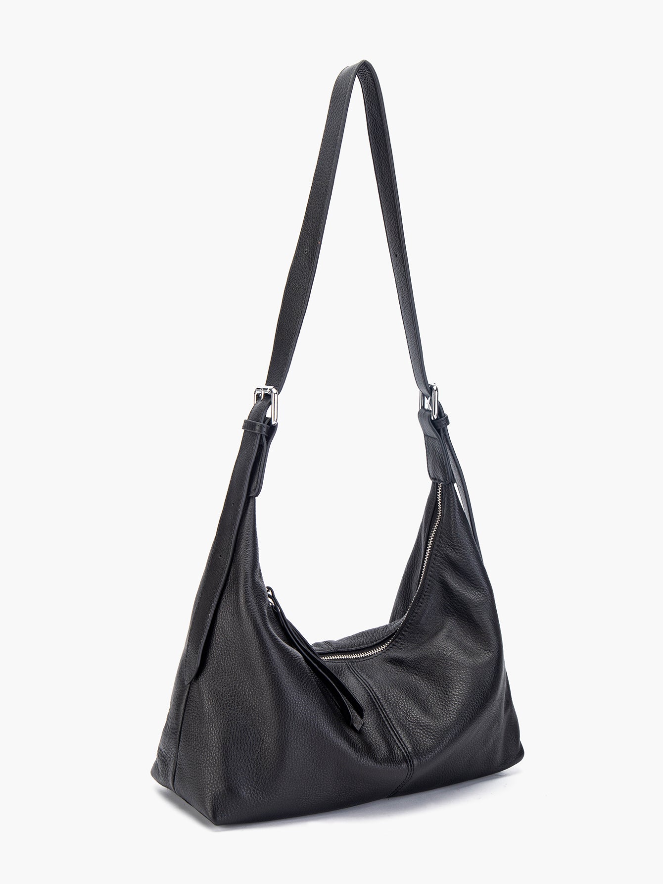 Black Soft Leather Casual Cross-body Bags Women