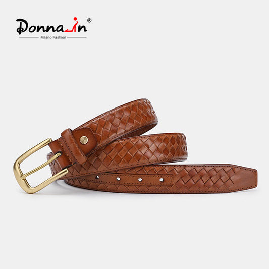 Handmade Weave Calfskin Waist Belts