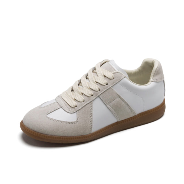 DONNAIN White Genuine Leather Couple Trainers