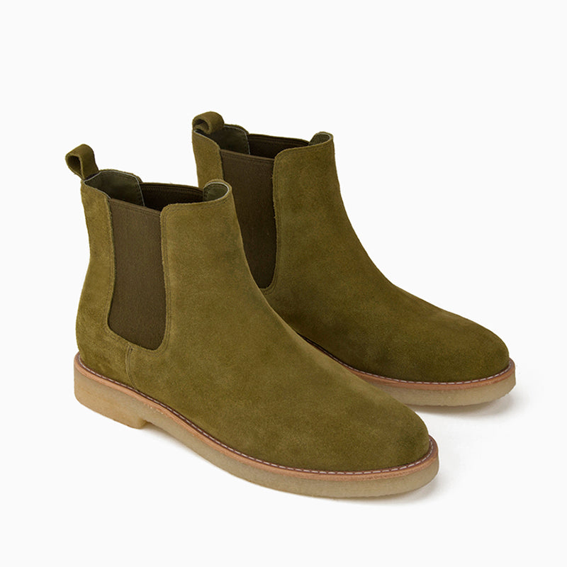 Donna-in Cow Suede Leather Chelsea Boots