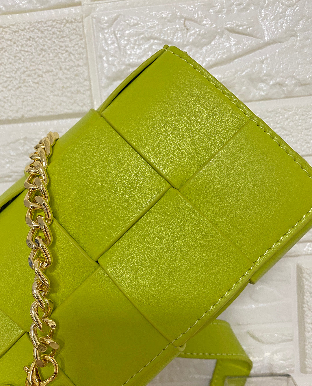 Trendy Color Weave Leather Handbags